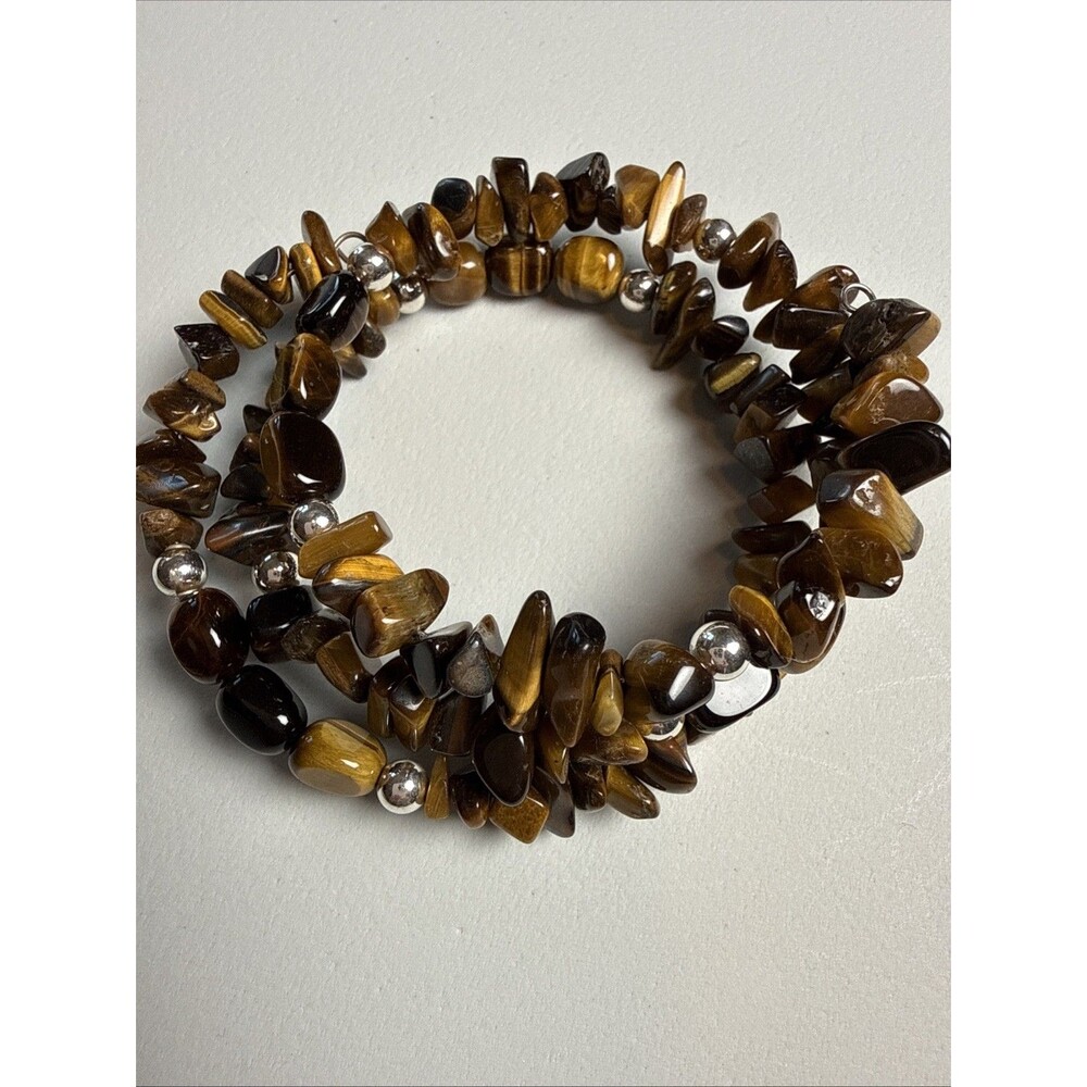 Tiger's Eye Adjustable Coil‎ / Wrap Bracelet